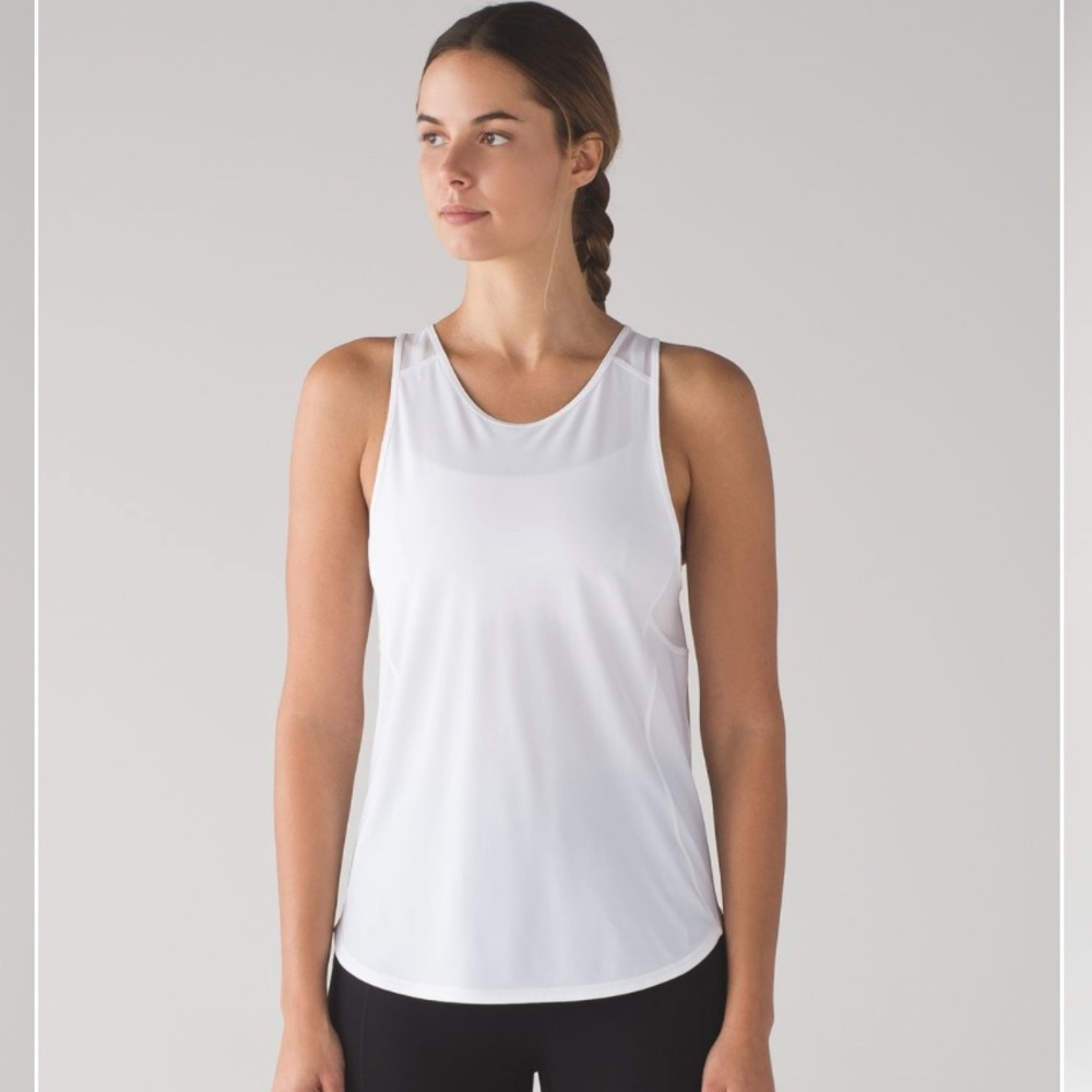 White Lululemon Sculpt Tank II